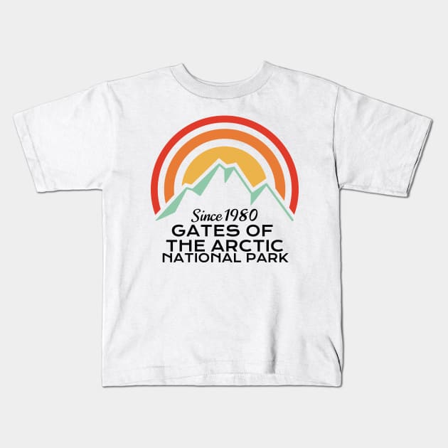 Gates Of The Arctic National Park Retro Kids T-Shirt by roamfree